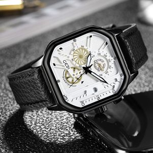 Hommes montres montres de haute qualité designer de luxe étanche quartz-batterie Square mode minuterie montre d'affaires