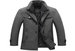 Chaquetas ajustadas de lana de invierno para hombre, abrigos de abrigo cálidos de algodón grueso informal para hombre, abrigo de guisante para hombre Plus7329580