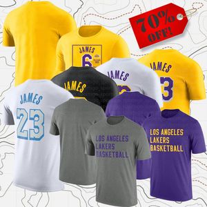 Hommes Femmes Marque Fans Chemises de basket-ball Lebron 23 James Anthony 3 Davis Los Angeles Tops Tees Adulte Lady Sport T-shirt à manches courtes American Street Vêtements décontractés