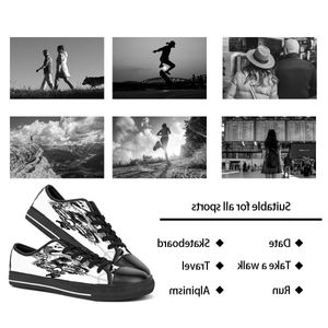 hommes femmes bricolage chaussures personnalisées basse toile de skateboard baskets triple noire personnalisation uv imprimer sport baskets kele 49