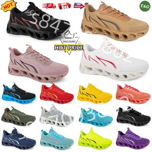 hombres mujeres zapatos para correr entrenador de moda triple negro blanco rojo amarillo púrpura verde azul melocotón verde azulado púrpura naranja rosa claro usar zapatos deportivos a diario