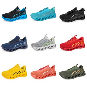 Hombres Mujeres Tres zapatillas Running Gai Black Navy Blue Light Amarillo Entrenadores para hombres Sports Breathable Outdoor Sneakers DreamitPossible_12