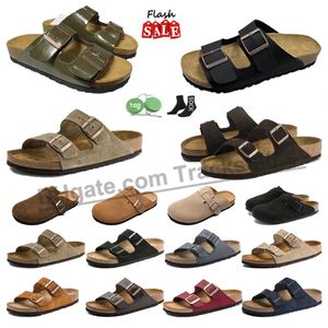 Sabots Designer Sandales Pantoufles Été Cuir Slide Diapositives préférées Cork Flat Beach Mocassins Chaussures Casual Femmes Hommes Arizona Mayari