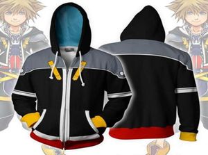 Men039s Hoodies Kingdom Hearts Sora SweShirts European 3D Impresión Jaqueta de la cremallera Cosplay Capacino de su capucha Sokka1866478