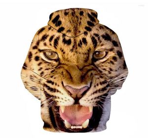 Men039s Hoodies Men Leopard impreso Animal gráfico Funny Animal 3D Sweins para sudadera de calles 6505999999