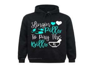 Men039s Sudaderas con capucha Sudaderas Slinging Pills To Pay The Bills Funny Pharmacist Pharmacy Sudadera con capucha para hombres Slim Fit Fashio4235066