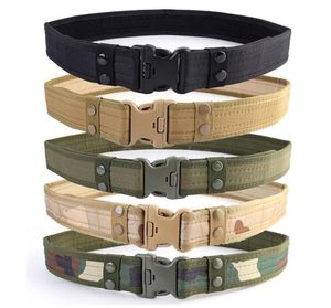 Men039s Hunting Canvas Duty Tactical Sports Belt Airsoft Army Adjustable Outdoor Hook Loop Waistband Accessories Belts6038688