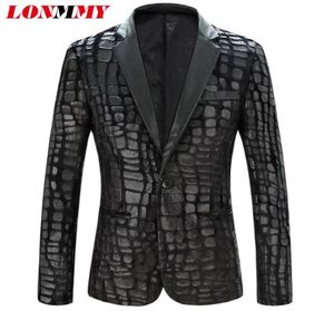 Men039s costume Blazers Lonmmy M4xl hommes et vestes Crocodile Modèle Fashion Slim Fit Mens Blazer Jacket Suit Robe de mariée 21391094