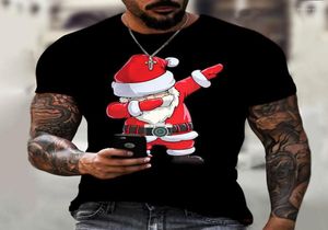 Men039s Camisetas Carnaval de Navidad Camiseta para hombre Impresión 3D Hip Hop Humor Papá Noel Fresco y guapo Moda callejera Clothin8544179