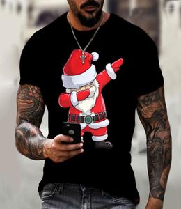 Men039s Camisetas Carnaval de Navidad Camiseta para hombre Impresión 3D Hip Hop Humor Papá Noel Fresco y guapo Moda callejera Clothin4234330