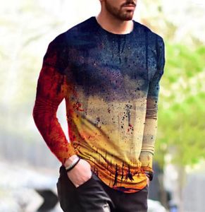 Men039s Camisetas El fuego de la guerra Camisetas con estampado Tops Autum Cuello redondo Camiseta de manga larga Ropa para hombre Ropa de calle Camiseta Mas8928038