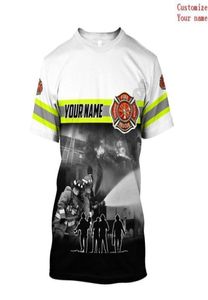 Men039s Camisetas Personalizar nombre bombero 3d completamente estampado camiseta Harajuku Streetwear verano camisetas hombres para mujeres Cospl4723464