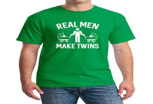 Men039s Camisetas Los hombres reales hacen la camiseta de los gemelos Padre divertido para ser papá Camiseta de papá embarazada Camiseta de manga corta de Hip Hop Moda 9006853