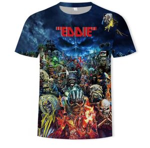 Men039s Tshirts Skull Tshirt mode 3d imprimement t-shirt menwomen heavy metal sombre crêpe