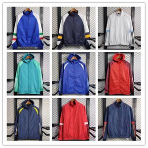 Mens 2023 2024 Chaquetas de fútbol Chándales Equipo nacional Sudadera con capucha Deporte Cortavientos Correr Moda Múltiples colores Abrigos Abrigos Jersey de fútbol Chaqueta delgada