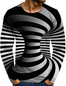 Camiseta 3D para hombre, camisetas negras divertidas y geniales de manga larga con estampado gráfico de verano para hombre y niño, ropa de calle de moda informal con estilo