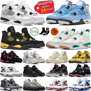 Hombres 4 zapatillas de baloncesto gato negro 4s Desnépate Blue Blue Red Cemento Thunder Pine Verde Oreo Seaam Seaam Shimmer Cool Gray Mujeres Mujeres Deportes