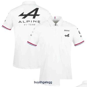 Nouveaux T-shirts pour hommes et femmes Formula One F1 Polo Vêtements Top Vêtements de moto Motorsport Alpine Team Arracing Blanc Noir Respirant Teamline Manches courtes Voiture 79t2