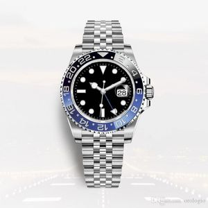 【 code: OCTEU06 】Hombres Movimiento mecánico automático relojes Negro azul del zafiro de cerámica de lujo Dial Jubileo reloj pulsera relojes de lujo para hombre