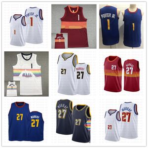 Mens Basketball Murray 27 Porter Jr. 1 Broderie Logo Cousu Maillots Usine En Gros De Haute Qualité Taille S M L XL XXL