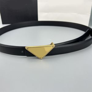 Cinturón para hombre diseñador clásico moda para mujer diseñador cinturón negocio casual cintura delgada triángulo hebilla de metal cinturón de cuero real simple rojo negro marrón blanco fa014