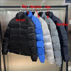 Hommes noir blanc bleu couleur doudoune vers le bas parkas vêtements rembourrés manteaux de qualité garder au chaud vêtements d'extérieur badge de protection contre le froid grande taille manteau en duvet de canard blanc