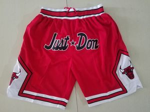 Mens''Chicago''Bulls''shorts baloncesto retro malla bordada casual atlético gimnasio equipo pantalones cortos rojo 002