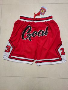 Mens''Chicago''Bulls''shorts baloncesto retro malla bordada casual atlético gimnasio equipo pantalones cortos rojo