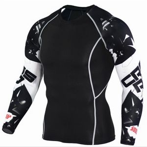 Chemises de compression pour hommes 3D Teen Wolf Jerseys T-shirt à manches longues Fitness Hommes Lycra MMA T-shirts d'entraînement Collants Vêtements de marque CY200515