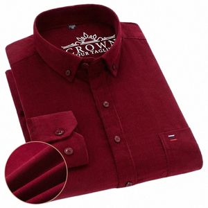 Camisa de pana para hombre Dr Retro Casaul LG Manga Negro Rojo Azul marino 100% Cott Regular Fit Soft Leisure Overshirt Autumn Comfort p9y3 #