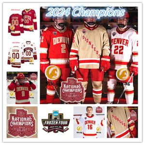 2024 Campeones Denver Pioneers Hockey Jersey Henrik Borgstrom Ian Mitchell Bobby Brink Dylan Gambrell Danton Heinen Trevor Moore Troy Terry Will Will Will Jerseys