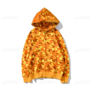 Chaqueta de diseñador para hombre Chaqueta de punto con cremallera Sudadera con capucha Top Ape Head Naranja Camuflaje Sudadera High Street Pareja Chaquetas Sudaderas con capucha para hombres Ropa