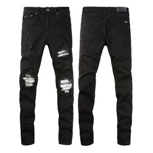 Designer pour hommes Jeans Fashion Blcak Grinding Hole Pantal