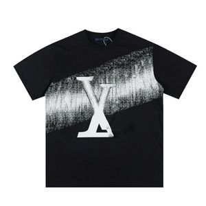 T-shirt de designer pour hommes Casual Hommes Classique Monogramme Imprimer Mode Col Rond Noir et Blanc Été Paris Asexuel Coton Top T-shirt