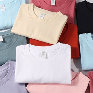 Camiseta de diseñador para hombre Color puro Camiseta blanca 100% algodón Camiseta para mujer Cuello redondo Clásicos Camisetas de manga corta Verano Mujer Casual Tops unisex