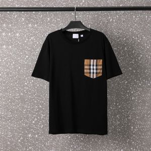 Diseñador para hombre camiseta camisa Bolsillo en el pecho decoración camiseta Moda de verano Camisetas para mujer Diseñadores Tops Camisetas de algodón Polos Manga corta Amantes de alta calidad Ropa