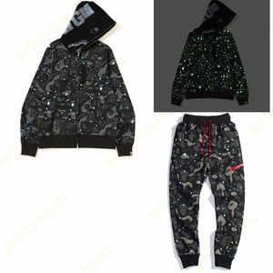 chándal de diseñador para hombre, conjuntos para hombre, chándal, chándal, chándal, deportivo, de secado rápido, de gran tamaño, Camo Multi Pocket, tiburón, azul, con capucha, verde, rojo, con cremallera, con capucha, M-3XL L8