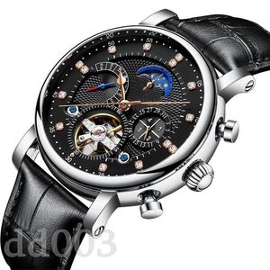 Mens designer montre noir femmes montres partie remontage manuel mécanique montre homme squelette délicate montre de luxe tourbillon cuir naturel SB042 C23