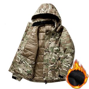 Hommes Vers Le Bas Parkas Bomber Vestes Outwear À Capuche Zip Up Vintage Hiver Militaire Mâle Camoflage Vert Rembourré Manteau De Haute Qualité 221117