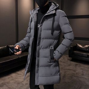 Mens Down Parkas Brand Clothing Men Winter Parka Sección larga 3 colores Warm Thicken Jacket Outwear Windproof Coat con capucha Plus Size S4XL 221128