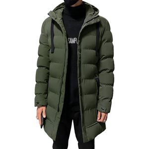 Hommes Down Parkas Mode Vestes d'hiver Hommes Marque Vêtements Épais Chaud Longs Manteaux Mâle Haute Qualité Veste À Capuche Noir 5XL 231016