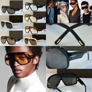 Lunettes de soleil extra larges pour hommes et femmes, masque ondulé de haute qualité, lunettes de luxe anti-UV400, haut de gamme, boîte d'emballage d'origine FT0965