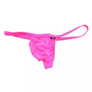 Tanga para hombre, lencería Sexy, tangas, bolsa para pene, manga, suave, elástico, nailon, seda, suspensorio para hombre, ropa interior Gay para hombre, Tanga, Bikini