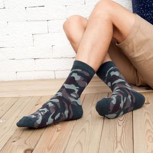 Chaussettes de l'armée verte pour hommes, tendance, en coton, décontractées, à la cheville, Camouflage d'été, pour jeux de fête en équipe, 5 couleurs, taille libre