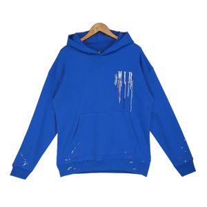 Sudaderas con capucha para hombre sudadera con capucha de diseño bordado de tela pintura de flujo pintada a mano sudaderas con capucha sudaderas suéteres sudaderas con capucha A1