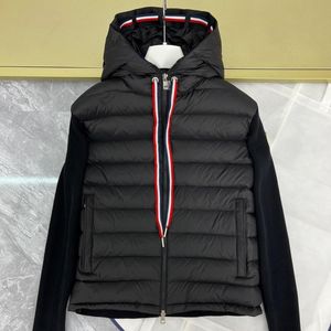 Hommes Veste Puffer Manteau Tricoté Lambris Vers Le Bas Vêtements À Capuche À Manches Longues Laine Mode Décontractée Chaud Solide Automne Hiver Survêtement Noir M-3XL