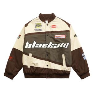 Chaquetas para hombre otoño e invierno americano retro hiphop Y2K hombres y mujeres sueltos ropa de béisbol ropa de carreras callejeras chaqueta 230705