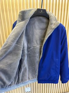 Vestes pour hommes automne et hiver loro paina col montant vison bleu manteaux décontractés