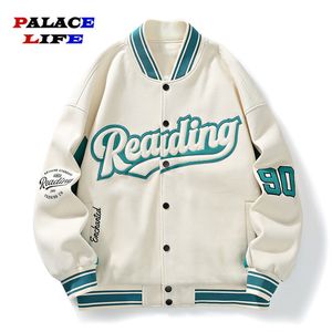 Vestes pour hommes Broderie Lettre Pilote Baseball Veste Hommes Hip Hop Streetwear PU Cuir Varsity Bomber Femmes Harajuku Lâche Manteaux 230817