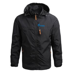 Vestes pour hommes Russie Gazprom Impression Mode Printemps Automne Coupe-Vent Survêtements À Capuche De Haute Qualité Manteau Décontracté 221129